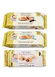 Matilde Vicenzi Tesoro & Delizia Puff Pastry Variety Pack, 1 of Each Tesoro Vanilla Cream, Tesoro Chocolate, and Delizia Hazelnut Cream, 4.41 Ounce Packages