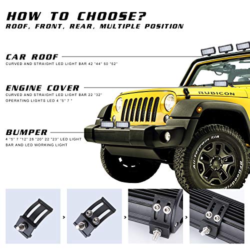 Zmoon LED Pods Light Bar 7 Inch 432W 43200lm Driving Fog Off Road Lights Waterproof Spot Flood Combo Beam LED Cubes Lights for Pickup Truck Jeep ATV UTV SUV Boat,2 Pack