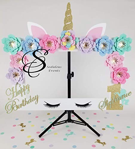 Amazon Com Pastel Unicorn Selfie Frame Unicorn Photo Booth Frame Unicorn Party Decorations Handmade