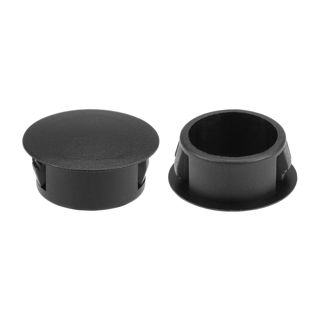 sourcing map Hole Plugs Black Plastic 20mm(13/16-inch) Snap in Locking Hole Tube(19.5-20mm) Steel Furniture Fencing Post Pipe Insert End Caps for Fitness Equipment 25 Pcs