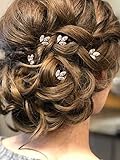 Aegenacess 5Pcs Wedding Hair Decorative Pins Side Set - Crystal Rhinestones Bridal Vine Clip Bridesmaids Gift Accessories for Bride Women (Gold Opal)