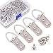 60 Pcs Heavy Duty Large Wide D Ring Shape Nail Non-Trace Frame Picture Hangers Double Hole with Screws, for Home Decoration, Picture Frame Hanging with Transparent Box