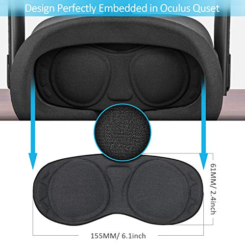 Face Silicone Cover Mask & Face Pad & Lens Protect Cover Dust Proof Cover Set for Oculus Queset, Professional Silicone Protection Accessories,Dust-Proof, Sweatproof 5-Piece Set