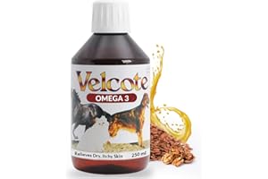 Velcote Omega 3 for Dogs and Cats – Cat & Dog Vitamins and Supplements with Omega 3-6-9 & Vitamins A, D3, E – Supports Health