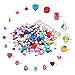 Richness Crystal Stickers Self Adhesive Jewels Kids DIY Gem Stickers Various of Sizes Shapes and Colors (300+300pcs)