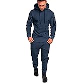 Insenver Men’s Sweatsuits Set 2 Piece Hoodie Outfit Jogging Tracksuits for Men Casual Athletic Long Sleeve Pullover Suit Set