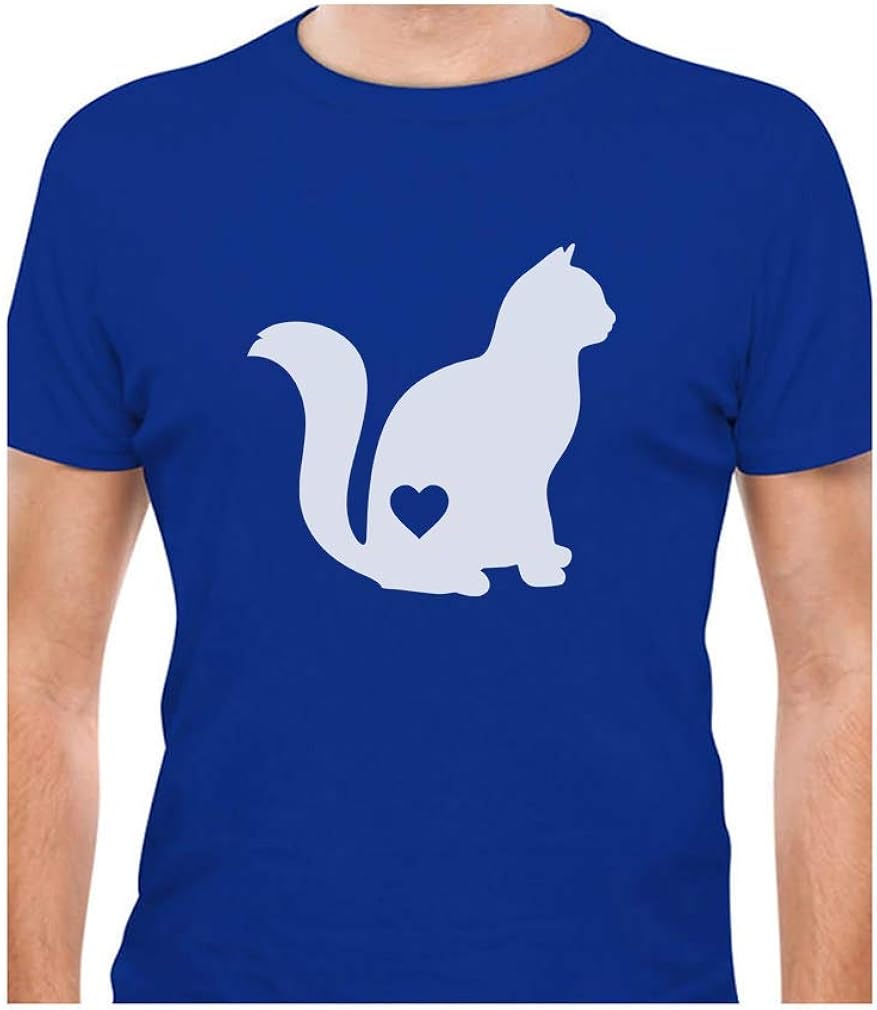 Tstars Gift for Cat Lovers Cat Silhouette Love TShirt