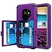 Sumsung Galaxy S9+ Plus Case, Acxlife Galaxy S9 Plus Case Shockproof Heavy-Duty Protective Hybrid Cover Card Slot Holder Opened Back Mirror & Kickstand Case for S9 Plus (2018)(s9plus_Card_Purple)