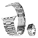 for Apple Watch Band 42mm,Silver smartwatch Band,Stainless Steel Watch Bands Strap Replacement Watchband with Metal Folding Clasp for Apple Watch Series 1 Series 2 (AWS-S1)