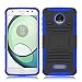 Elegant Choise Moto Z Play Case, Moto Z Play Holster Case, Heavy Duty Dual Layer Full Body Protective Kickstand Case Cover with Belt Clip Holster Case for Moto Z Play Droid (Dark Blue)