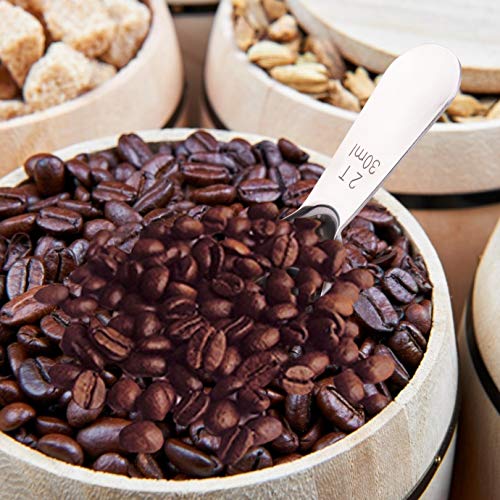 KONUNUS 3 Piece Stainless Steel Coffee Scoops Short Handle Scoop Coffee Scoop Tablespoon