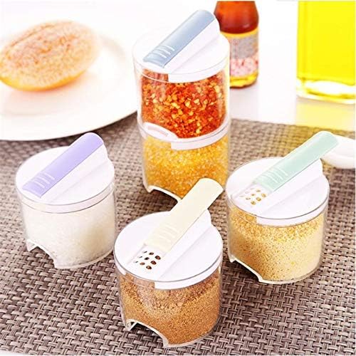 Cabinet Spice Rack Organizer - Shakers Box 5pcs Transparent Seasoning Cans Kitchen Storage Box Spice Rack Condiment Bottles Pepper Shakers Box