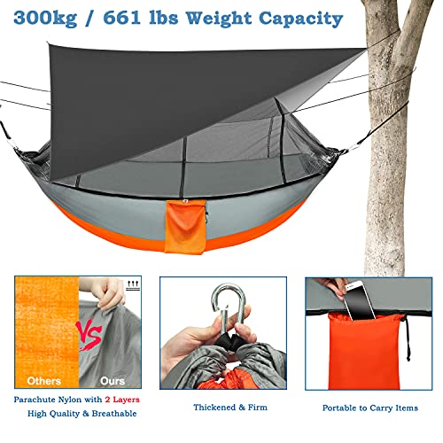 Sotech Camping Hammock Tent with Rain Fly and Bug Net, Double & Single