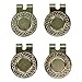 4 Silver Magnetic Hat Clips for Metal Golf Ball Markers (Type #1)