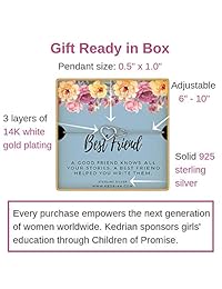 KEDRIAN Pulsera de mejor amigo, plata de ley 925, pulsera de amistad, mejores amigas, mejor amiga, regalo para mujeres, regalo de amistad para mujeres