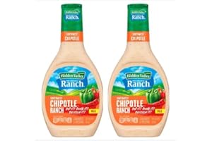 VENDING 2 U Hidden Valley Original Ranch Chipotle Gluten Free Salad Dressing, 16 fl oz, Pack of 2, Bundled With V2U Utensil Set