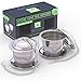 Large Tea Infuser (Set of 2) with Tea Scoop and Drip Trays by Apace – Multi Cup Size Stainless Steel Loose Leaf Tea Strainer and Steeper