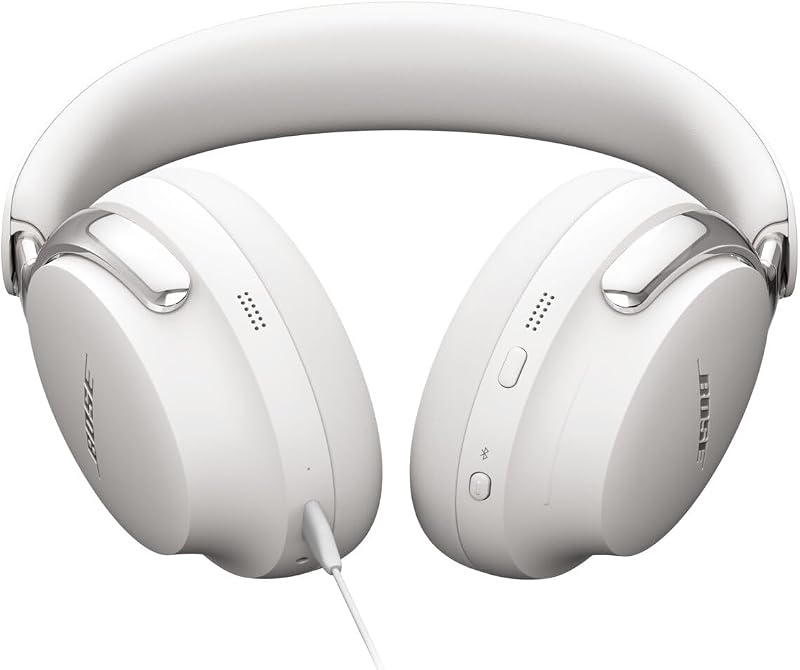 QuietComfort Ultra Bluetooth-Kopfhörer (2. Gen.), kabellose Kopfhörer mit räumlichem Klang, Over-Ear-Noise-Cancelling mit Mikrofon, bis zu 30 Stunden Wiedergabedauer, Rauchweiß