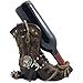 Gesundheit Fancy Cowboy Boot Wine Bottle Holder Decorative Display Stand Statue with Rope, Spur & Texas Star for Country Western Bar Decor and Kitchen Countertop Wine Racks As Great Gifts for Cowboys