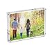 Boxalls Acrylic Photo Frame 9 x 13 cm (3.5 x 5 inch), Double Sided Picture Frame with Magnetic, Clear Frameless Desktop Photo Block