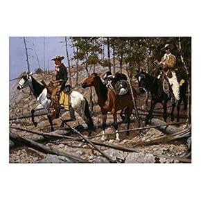Wall26 - Prospecting for Cattle Range by Frederic Remington - American Illustrator - Country Western - Cowboy Culture - Peel and Stick Large Wall Mural, Removable Wallpaper, Home Decor - 66x96 inches