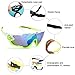 YUNYILAN Polarized Cycling glasses for Men UV400 Protection Sports Sunglasses With 3 Interchangeable Lenses for Cycling, Baseball,Fishing, Ski Running,Golf