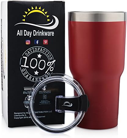 30oz Stainless Steel Tumbler Vacuum Insulated Rambler Travel Coffee Cup Double Wall Mug with Spill Proof Lid