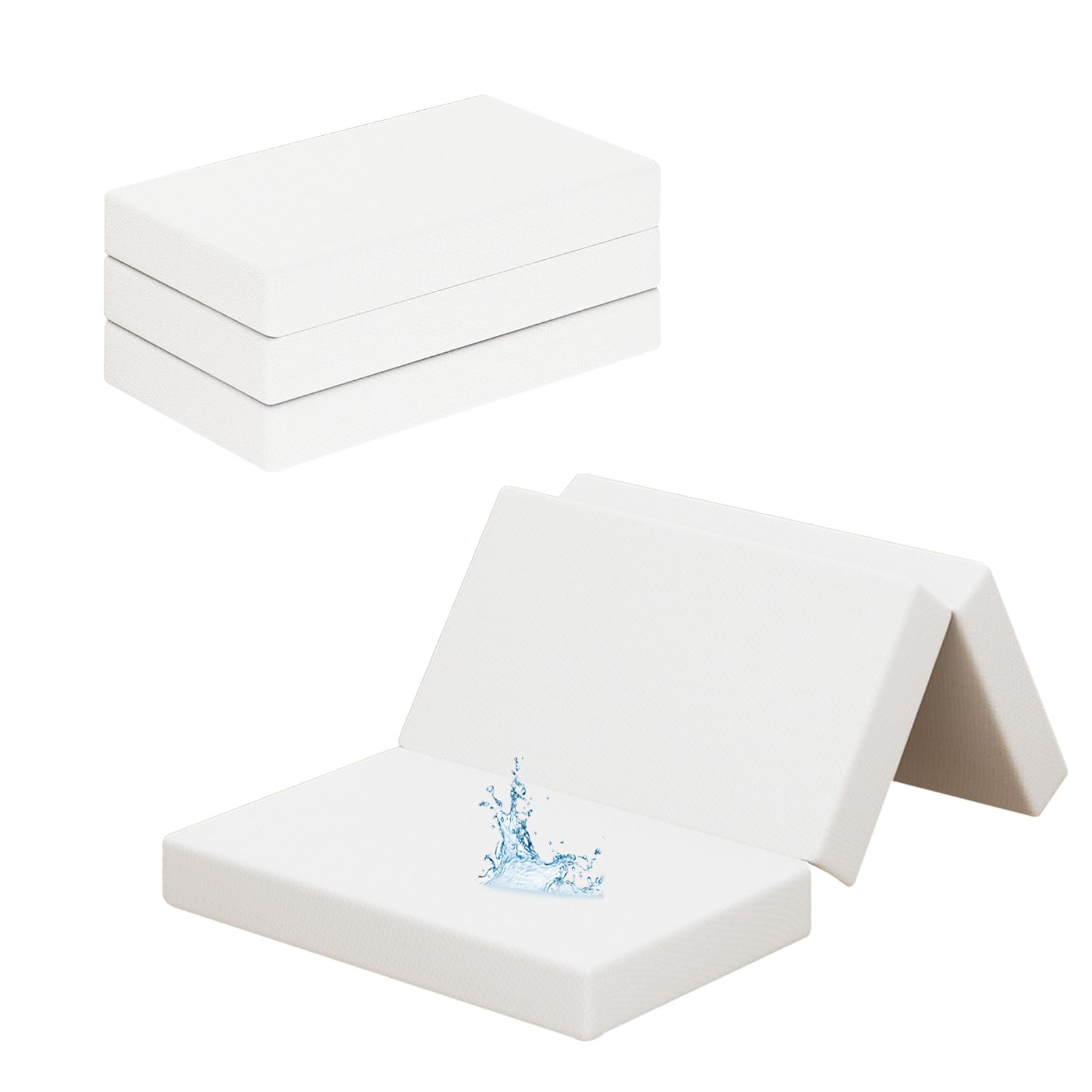 Photo 1 of Moonlightfamily Trifold Pack and Play Mattress, Waterproof 38"x26" Playpen Playard Topper for Travel, Removable Washable Cover