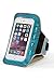 FLEXIFOIL Android and iPhone Case for Arm Cell Phone and iPod Protector Armband - Fitness Accessories for Crossfit Running Sports and Exercise - Men and Women's Neoprene Sportsband with Safety LEDs