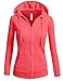 ViiViiKay Womens Casual Plain or Thermal Knitted Solid Zip-Up Hoodie Jacket