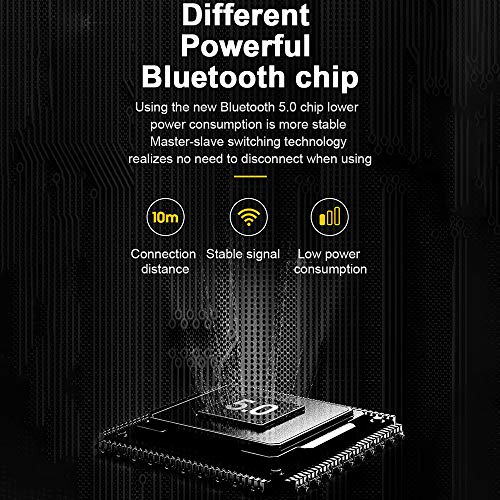 Auriculares Bluetooth 5.0,Auriculares InaláMbricos,Control Tactil,Twins HiFi In-Ear,Ipx6 Impermeable,Emparejamiento Automatico,con Caja De Carga para iOS Android Smart Phones