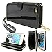iPhone 6 Plus Case, Areion Patent PU Leather Zipper Card Slot Travel Wallet Case Cover For iPhone 6 Plus (Black)