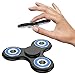 Fidget Hand Spinner EDC Focus Toy High Speed Tri-Spinner Stress Reducer With Premium Bearing - Perfect For ADD, ADHD, Anxiety, and Autism (Black & Blue)