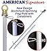 American Signature Flag Pole 5 Ft - Heavy Duty Aluminum Spinning Tangle Free Flagpole for Sale! - Wall Mount Flagpole for Residential or Commercial. (White, 5') primary