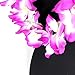 IDS Hula Hawaiian Ruffled Simulated Silk Flower Luau Leis Dance Necklace for Party Garland Neck Loop Artificial Flower Leis Tropical Hawaiian Party Necklace
