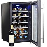 NewAir AW-181E 18 Bottle Thermoelectric Wine Cooler, Black