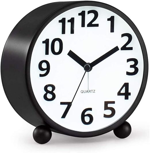 Silent Bedside Clock Table Clock Non Ticking Desk Clock Alarm Clock