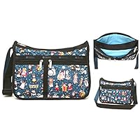 LeSportsac Midnight Masquerade Deluxe Everyday Crossbody Bag + Cosmetic Bag, Style 7507/Color F092