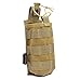 Tactical Radio Pouch - 1000D Nylon Tactical Molle Two Way Radios Holder Case for Walkie Talkies (TAN)