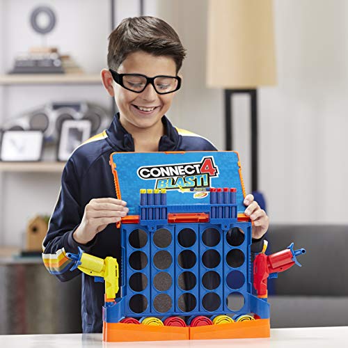 Connect 4 Blast! Game; Powered by Nerf; Includes Nerf Blasters and Nerf