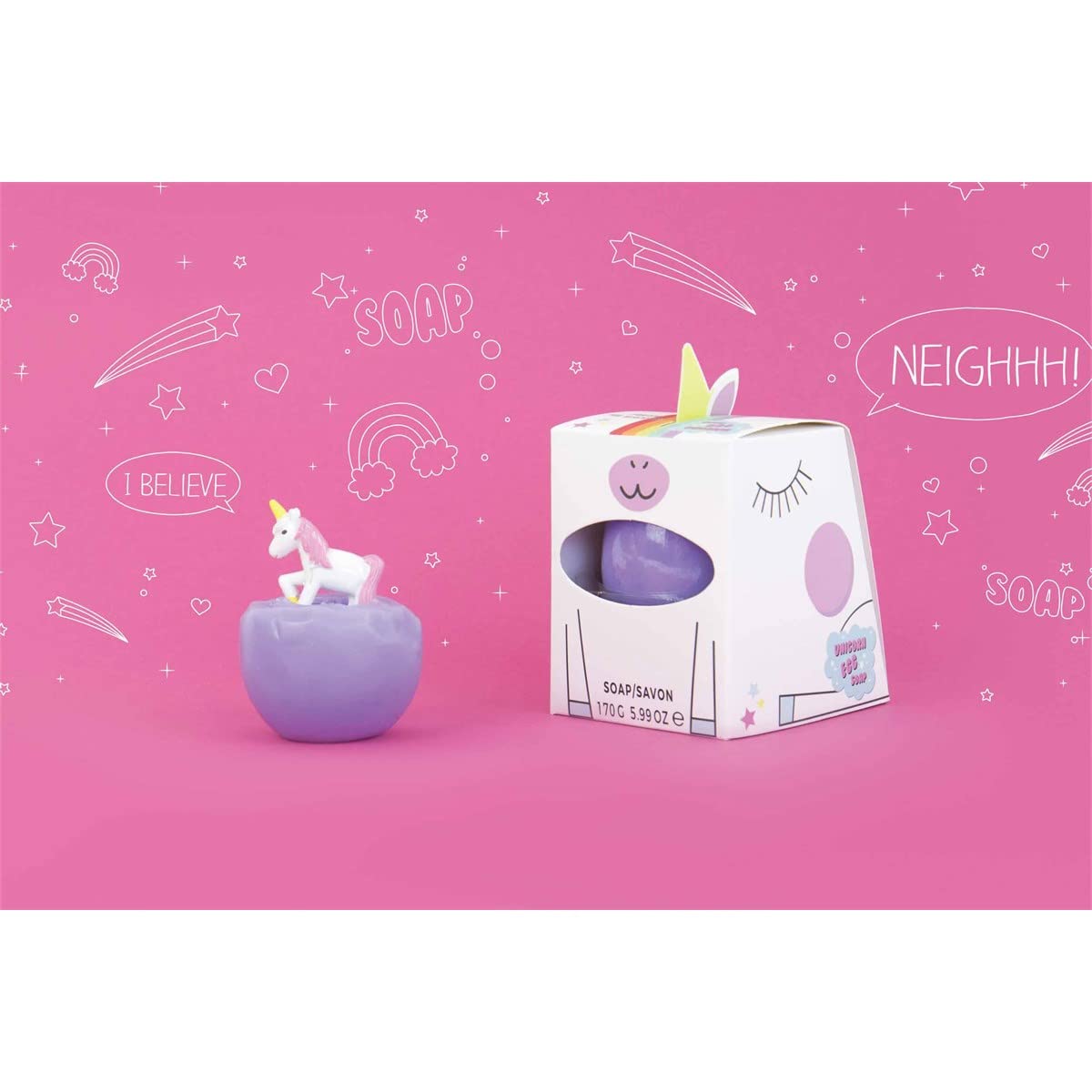 Gift Republic Unicorn Egg Soap, Purple, 170g