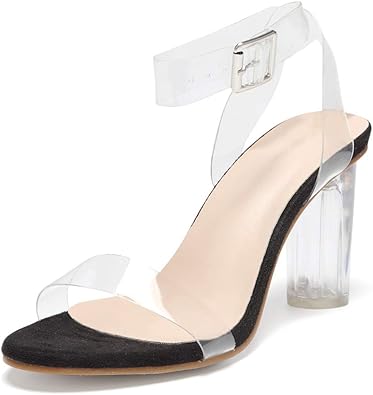 clear comfortable heels