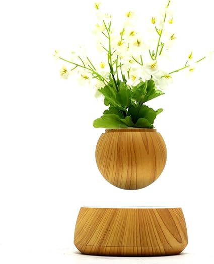 Amazon Co Jp クリエイティブホーム装飾鉢植え 浮遊air盆栽ポット 磁気浮上エア盆栽 ウッドプランター アート木製鉢植え 浮く 盆栽 Wooden 家電 カメラ