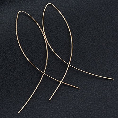 Threader Dangle Earrings Ear Drop Crawler Climber Studs Hoops Linear Long Line Geometric Charms Jewelry Golden Plated