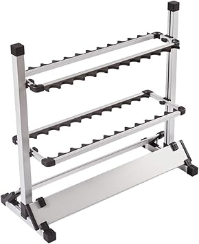 Amazon ロッドスタンド ロッドホルダー 釣り竿 スタンド 釣り竿ラック 竿立て 携帯用 収納釣り 貯蔵および 陳列 24格 Toymytoy 釣り