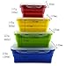 Set of 4 Silicone Food Storage Containers, Silicone Collapsible Lunch Bento Box - BPA Free, Microwave, Dishwasher and Freezer Safe