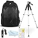 Tripod Accessory Bundle Kit For Nikon Df, D5300, D3300, D5200 D3200 D3100 D5100 D7100 D600 D610 Digital SLR Camera Includes 57 Inch Pro Tripod + Remote Shutter Release + Deluxe BackPack Case + More