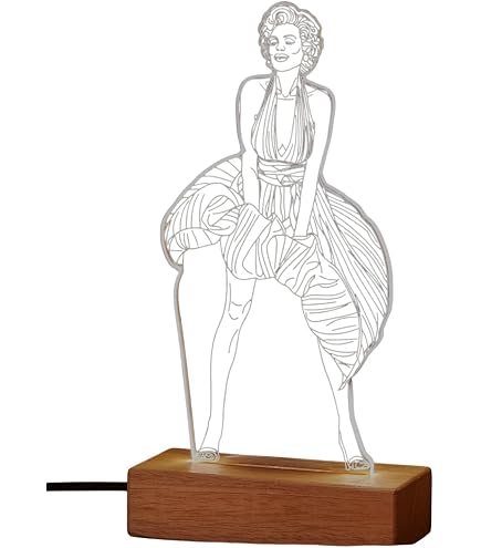 Amazon.com: udelf 3D Illusion Lamp, Marilyn Monroe! Night Light