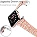 iitee Christmas Shiny Glitter Power PU Leather Bling Luxury iWatch Band Wristwatch Bracelet Strap Belt for Apple Watch (Salmon, 38 mm)