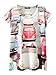 KaiTingu Women's Short Sleeve Car Traffic Jams Graphic Print Vintage T Shirt White